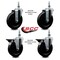 Service Caster 5 Inch Hard Rubber 12 Inch Threaded Stem Caster Set 2 Brakes SCC SCC-TS20S514-HRS-121315-2-PLB-2 - alternate 4